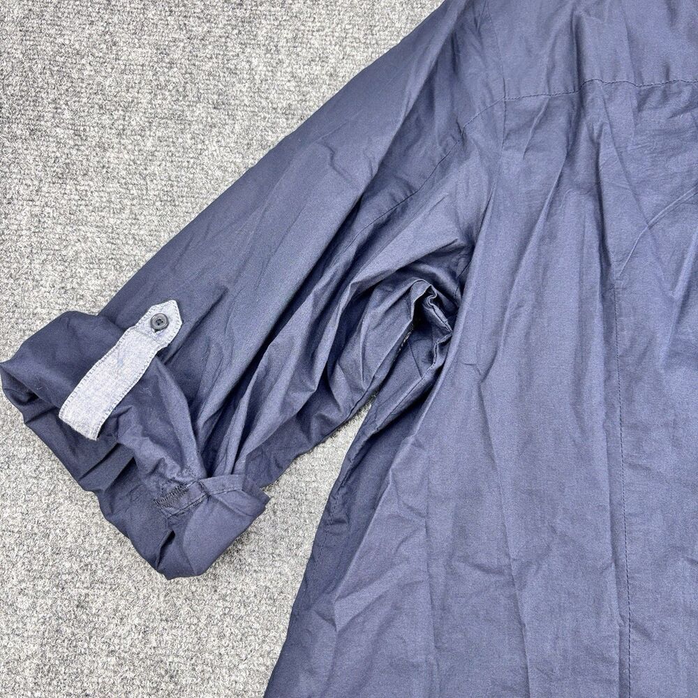 Tommy Hilfiger Women's 1X Navy Blue 100% Cotton Roll Tab Shirt - Picture 5 of 14